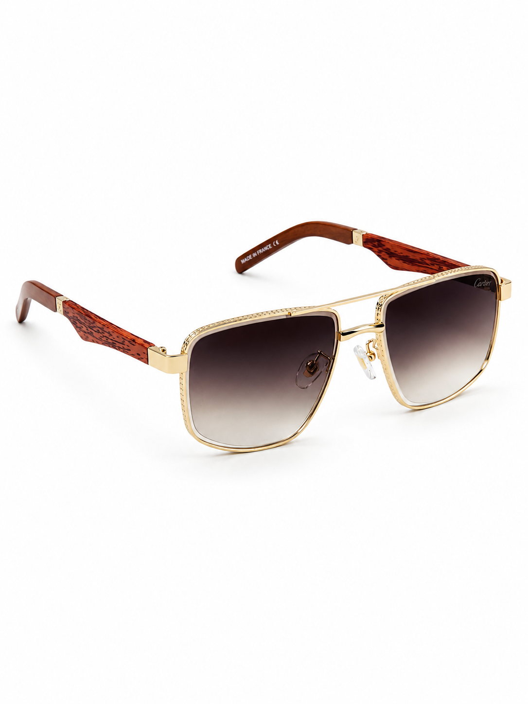 Cartier – 2648 - 49 – Golden Brown – Metal - Sunglasses – Unisex