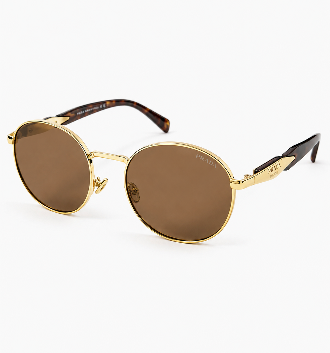 Prada – 56zs - 54 – Golden Brown – Metal - Sunglasses – Unisex