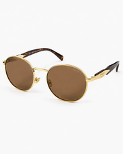 Prada – 56zs - 54 – Golden Brown – Metal - Sunglasses – Unisex