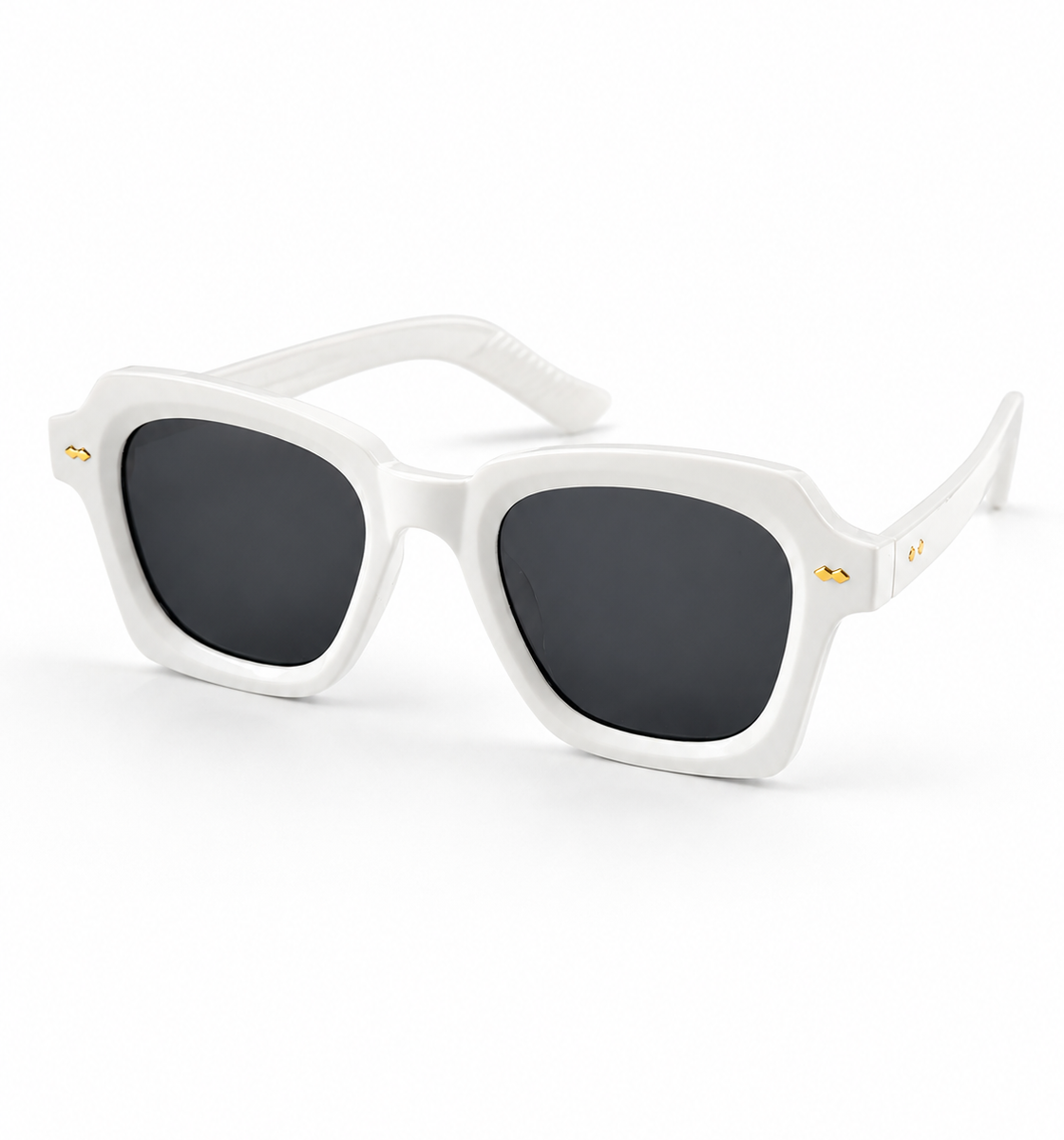 Moscot – 6504 – 47 - White Black – Acetate – Sunglasses - Unisex