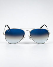 Rayban – 3026 – 59 – Silver Blue Gradient – Metal – Sunglasses – Unisex - Premium