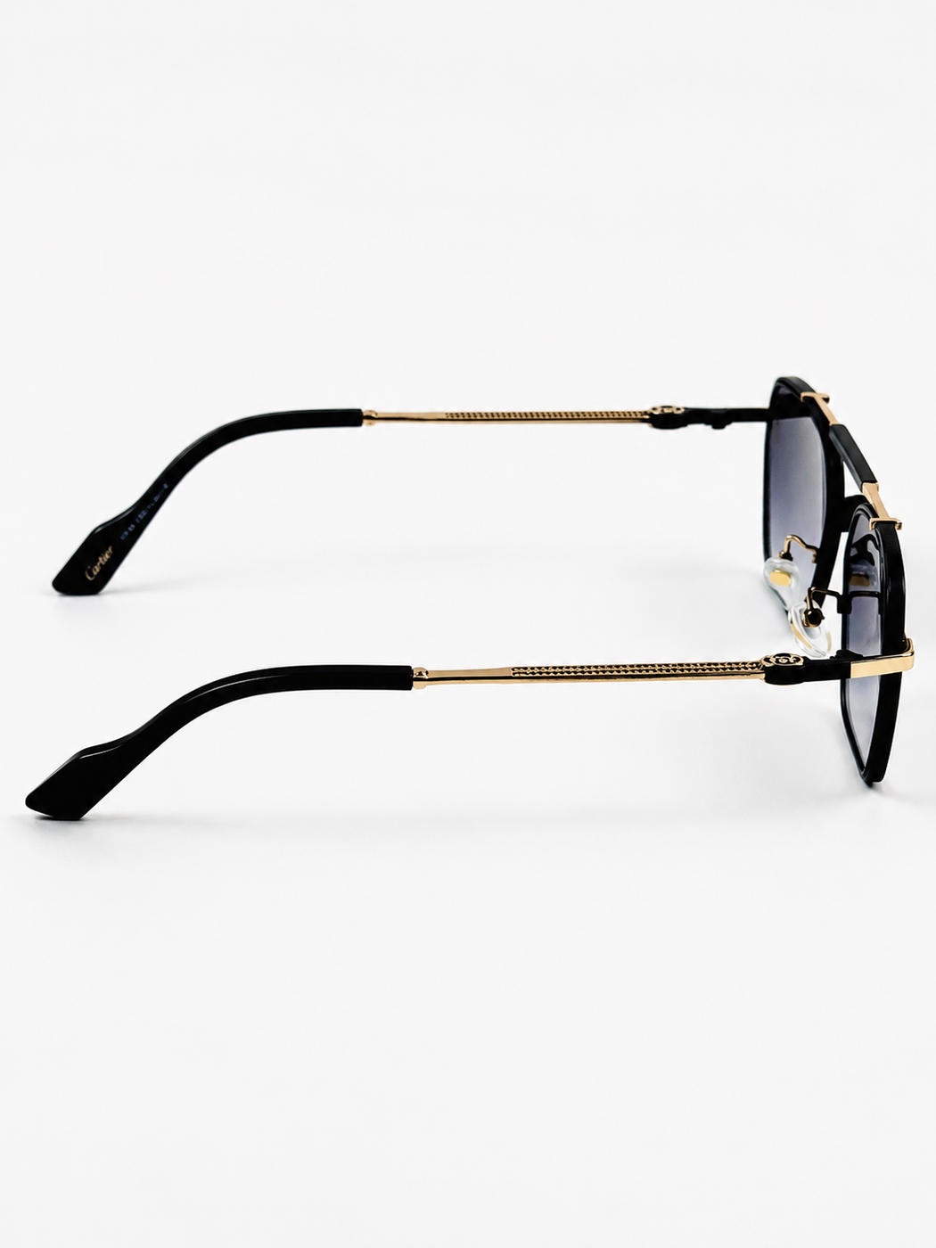 Cartier – 2742 - 55 – Golden Black Gradient – Metal - Sunglasses – Unisex