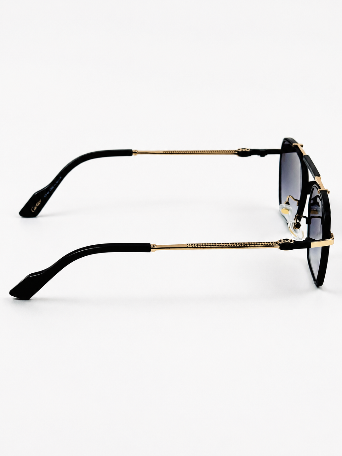 Cartier – 2742 - 55 – Golden Black Gradient – Metal - Sunglasses – Unisex
