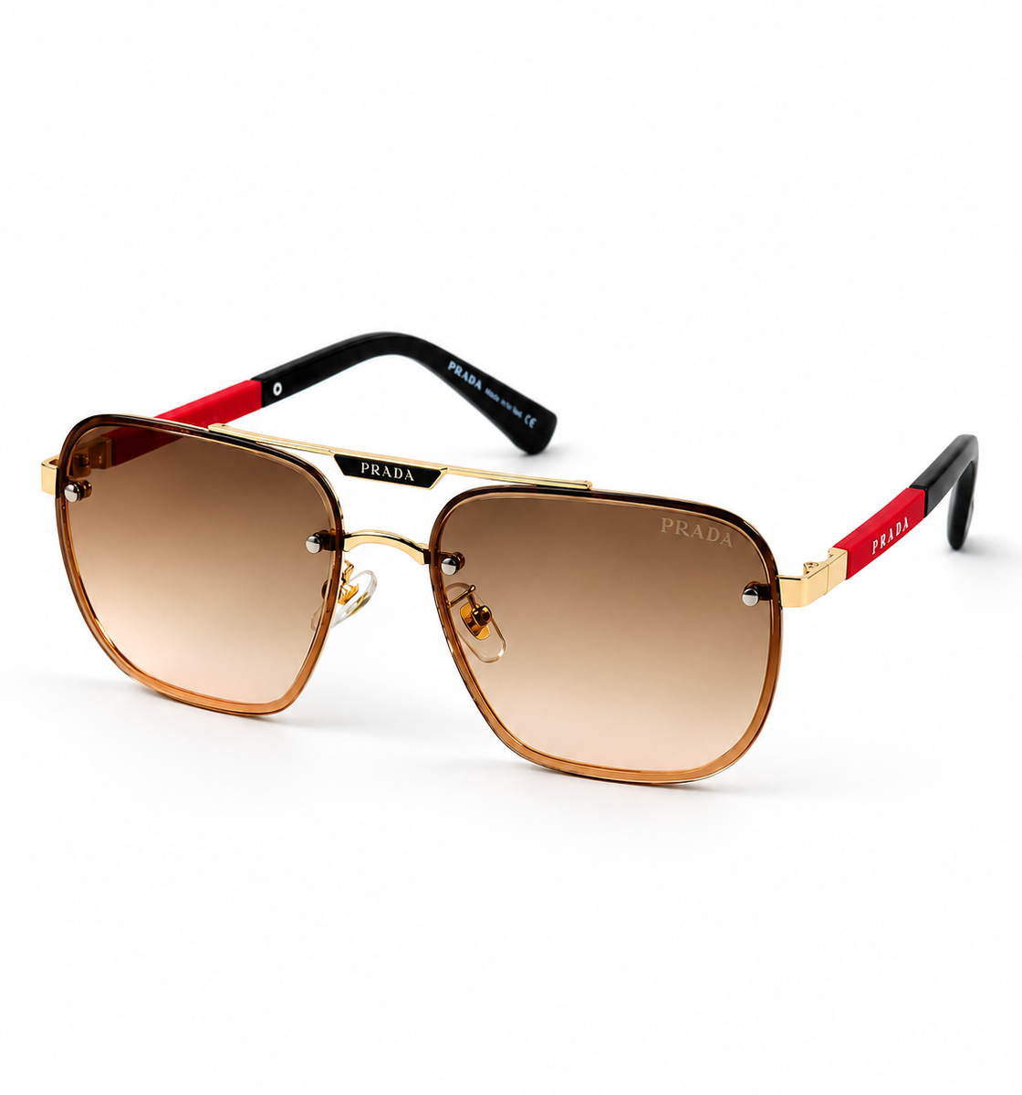 Prada – 23227 - 59 – Golden Brown Gradient – Metal - Sunglasses – Unisex