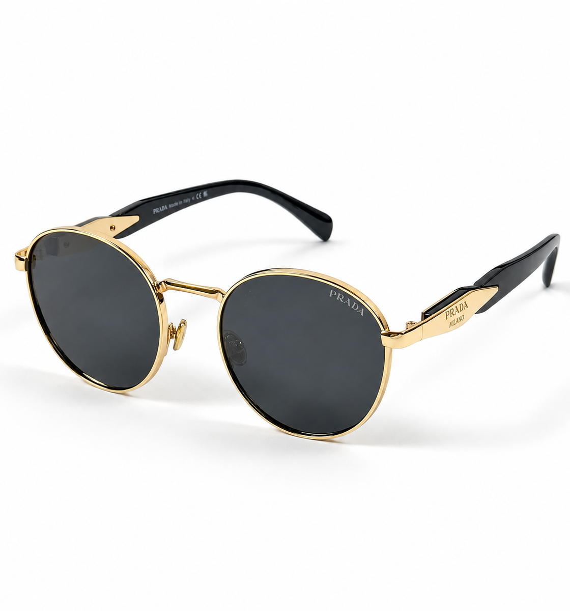 Prada – 56zs - 54 – Golden Black – Metal - Sunglasses – Unisex