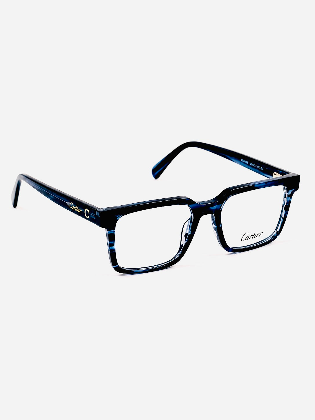 Cartier – 445 - 53 – Blue Textured – Acetate - Optics – Unisex - Premium
