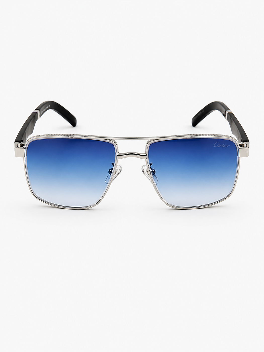 Cartier – 2648 - 49 – Silver Blue – Metal - Sunglasses – Unisex