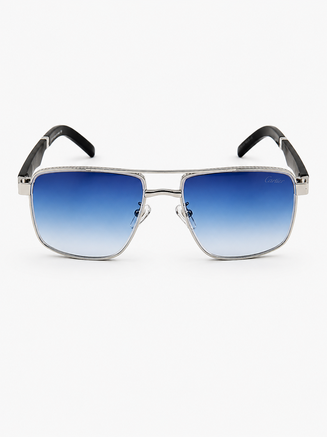 Cartier – 2648 - 49 – Silver Blue – Metal - Sunglasses – Unisex