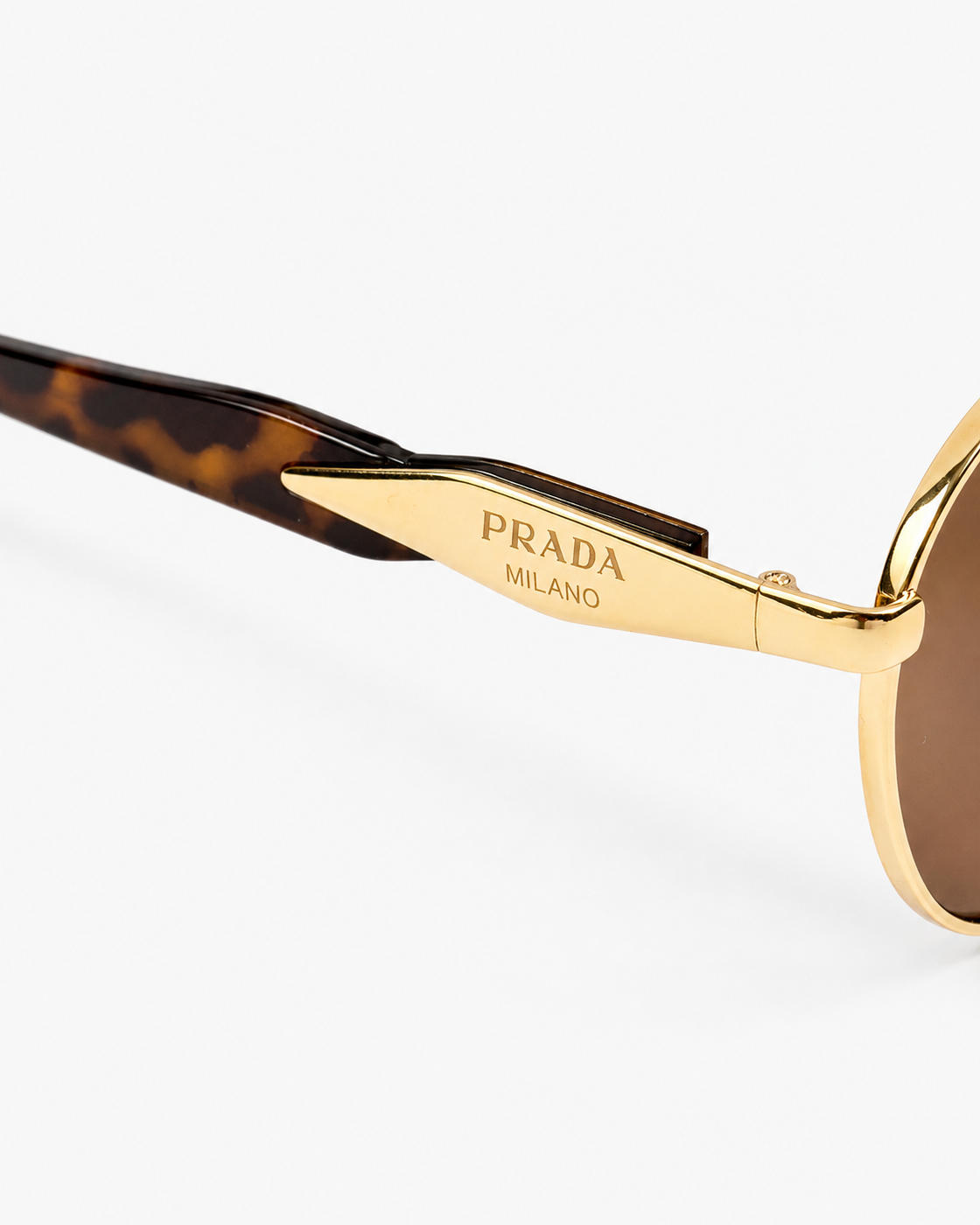 Prada – 56zs - 54 – Golden Brown – Metal - Sunglasses – Unisex