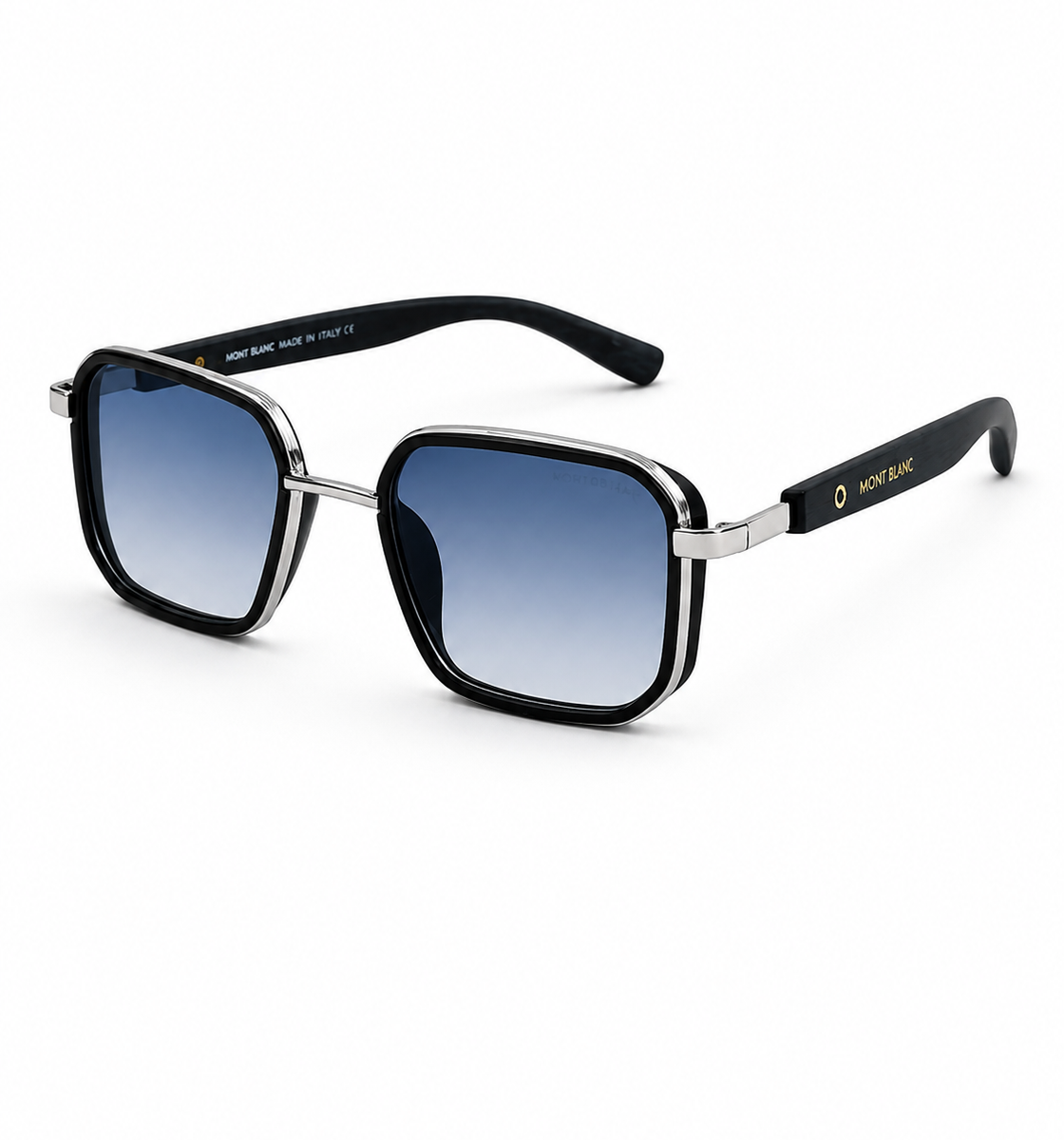 Mont Blanc – 341 - 52 – Silver Blue – Metal - Sunglasses – Unisex