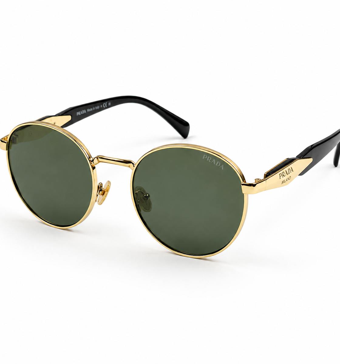 Prada – 56zs - 54 – Golden Green – Metal - Sunglasses – Unisex