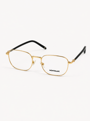 Mont Blanc – 0369 - 52 – Golden Black – Acetate - Metal - Optics – Unisex - Premium