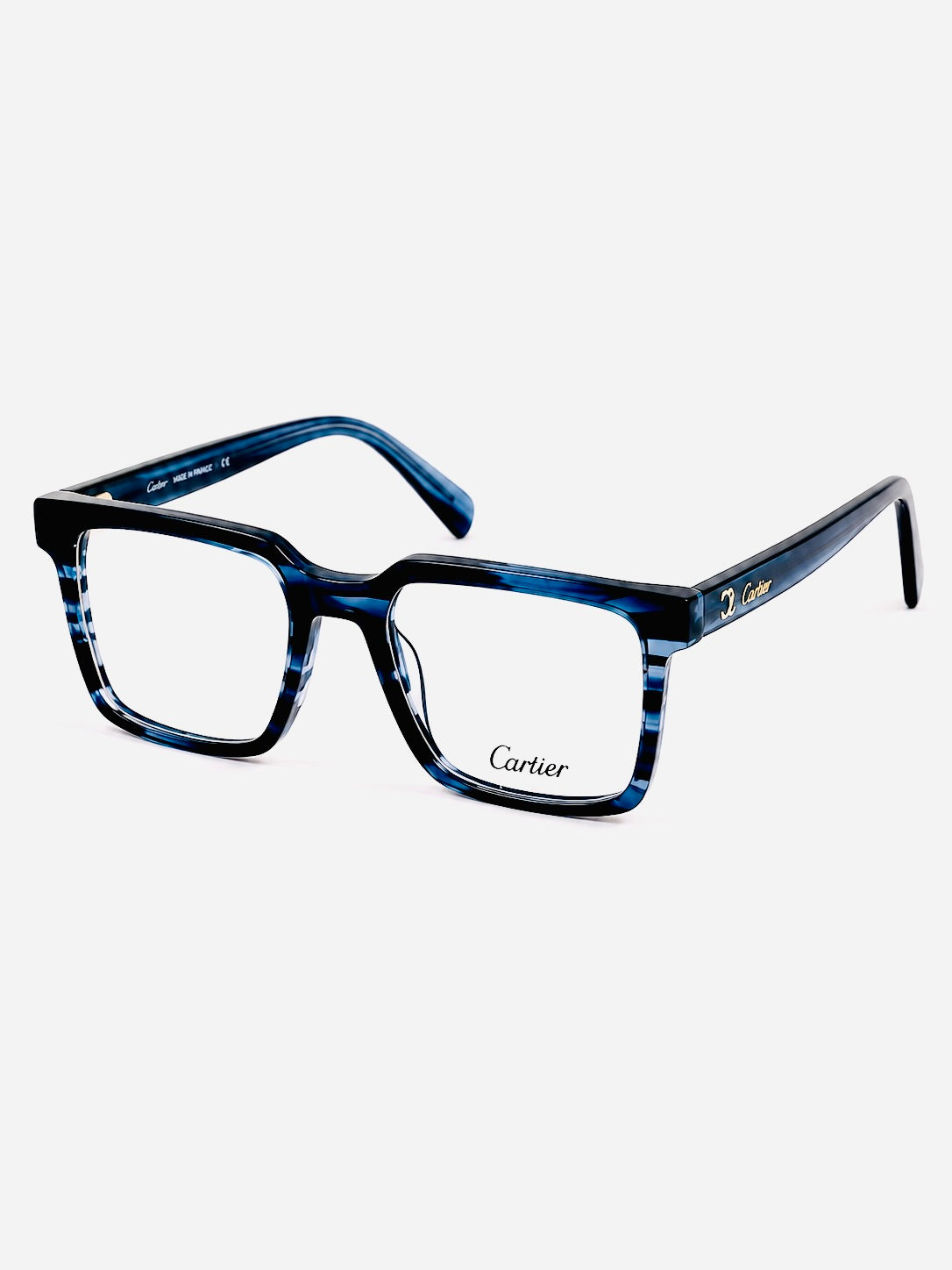 Cartier – 445 - 53 – Blue Textured – Acetate - Optics – Unisex - Premium