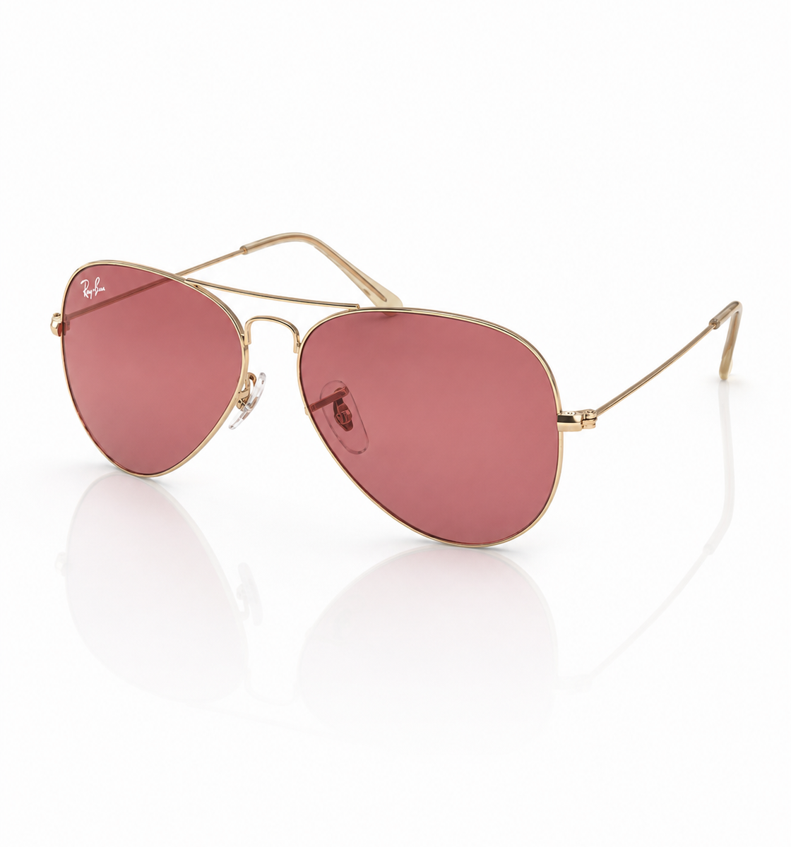 Rayban – 3026 - 62 – Golden Pink – Metal - Sunglasses – Unisex