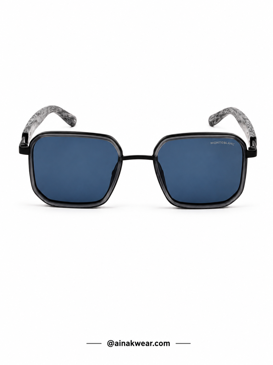 Mont Blanc – 341 - 52 – Grey – Metal - Sunglasses – Unisex