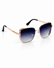 Tees – 2058 - 53 – Rose Gold Black – Metal - Sunglasses – Ladies