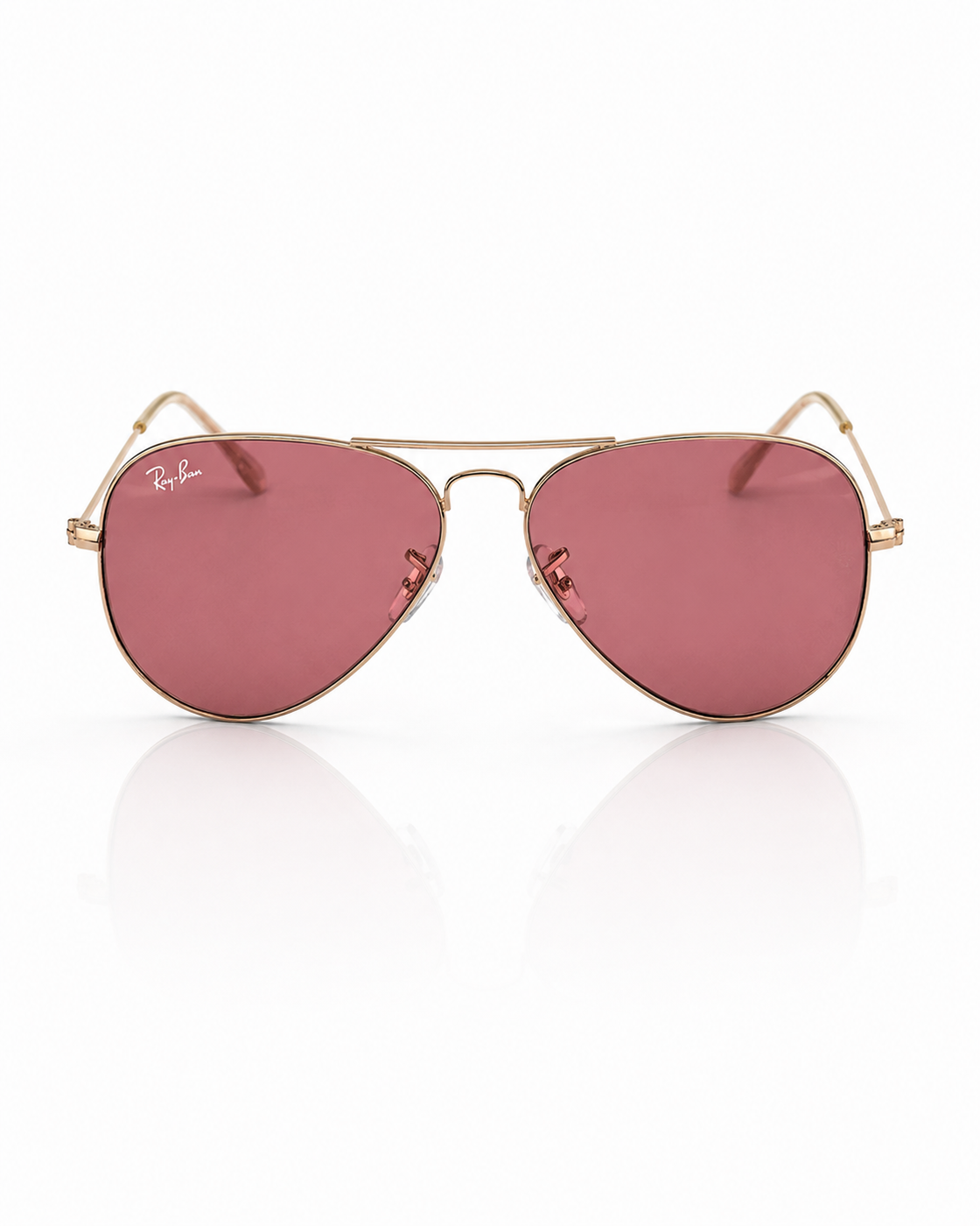 Rayban – 3026 - 62 – Golden Pink – Metal - Sunglasses – Unisex