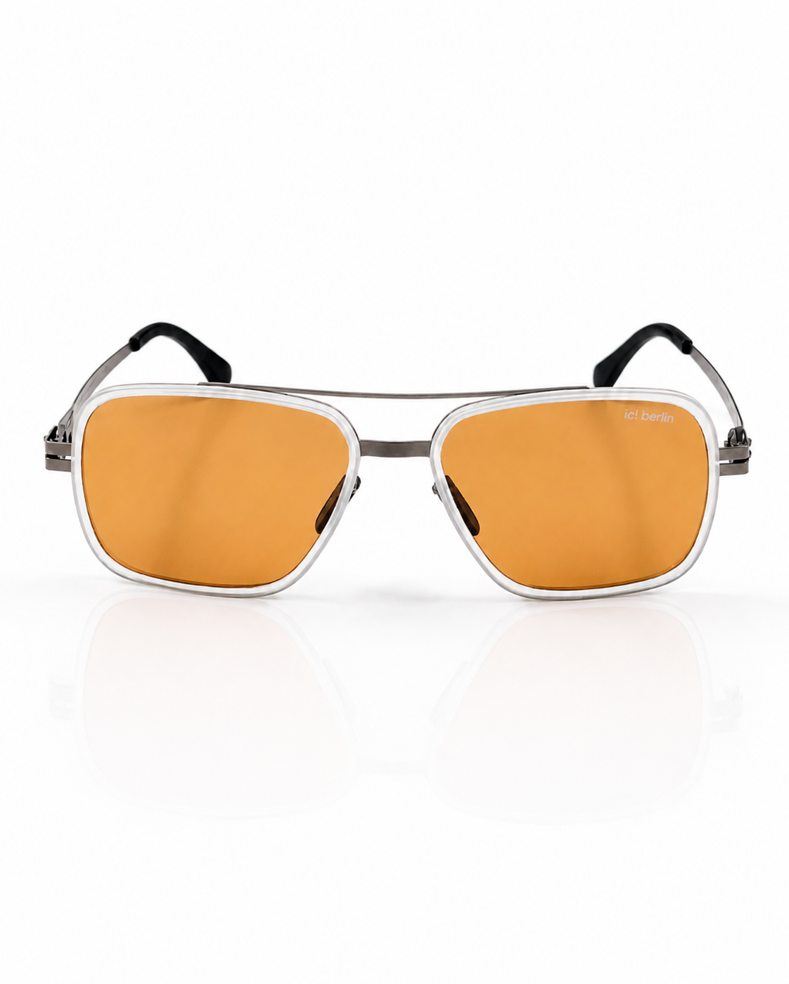 ici Berlin – 8023 - 56 – Transparent Brown – Metal - Sunglasses – Unisex