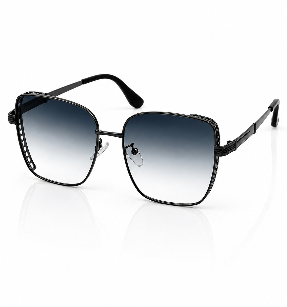 Tees – 2058 - 53 – Green – Metal - Sunglasses – Ladies