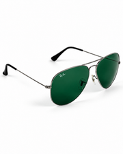 Rayban – 3026 – 62 – Silver Green – Metal – Sunglasses – Unisex - Premium