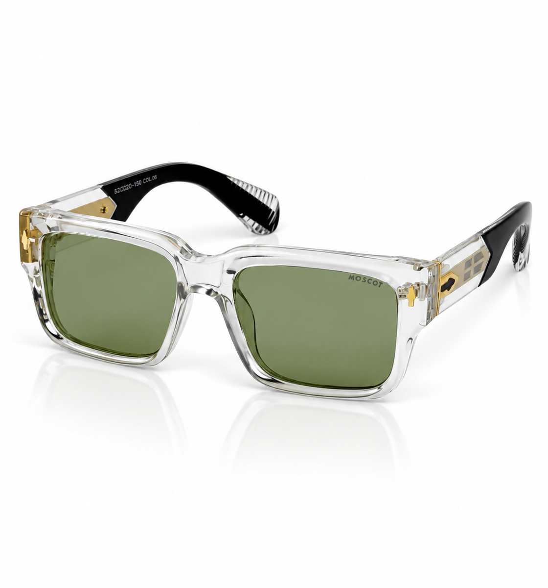Moscot – 1605 – 56 - Transparent Green – Acetate – Sunglasses - Unisex