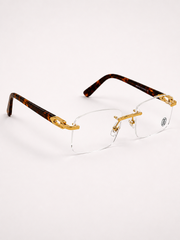 Cartier – 02870 - 55 – Tortoise – Rimless - Optics – Unisex - Premium
