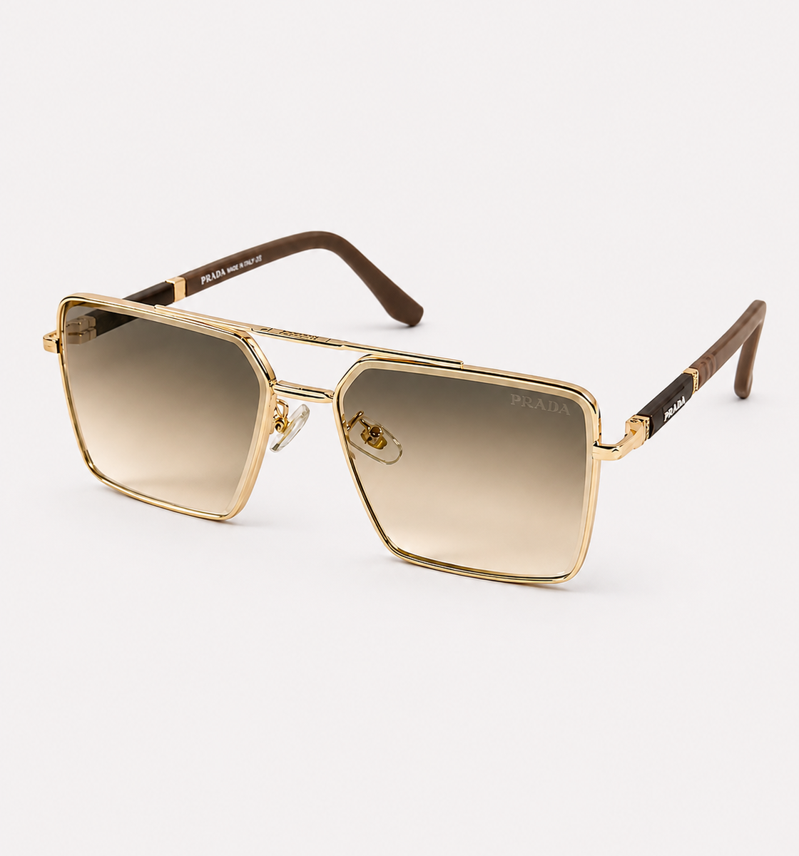Prada – 23303 - 60 – Golden Brown Gradient – Metal - Sunglasses – Unisex