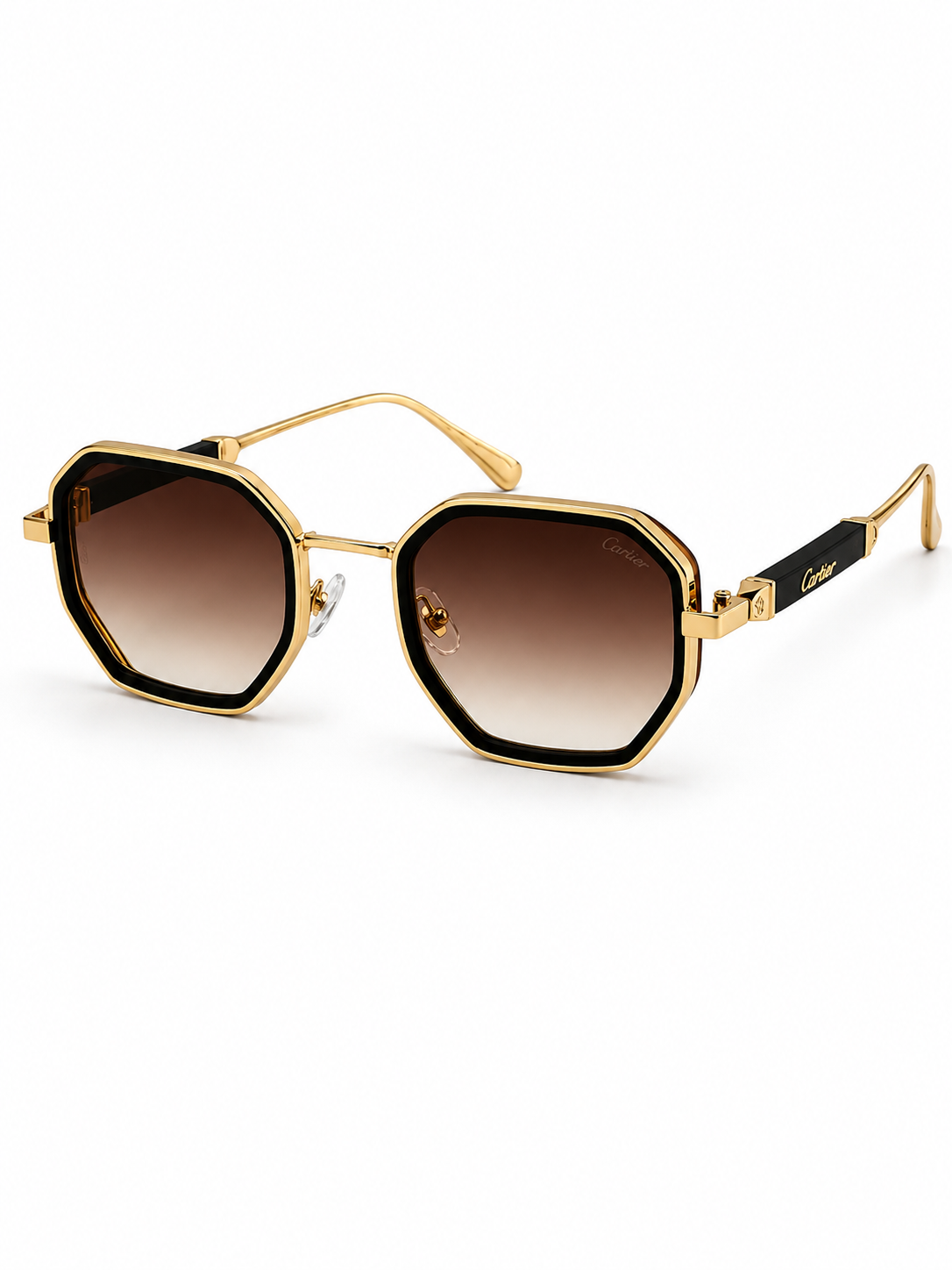Cartier – 23584 - 56 – Golden Brown – Metal - Sunglasses – Unisex