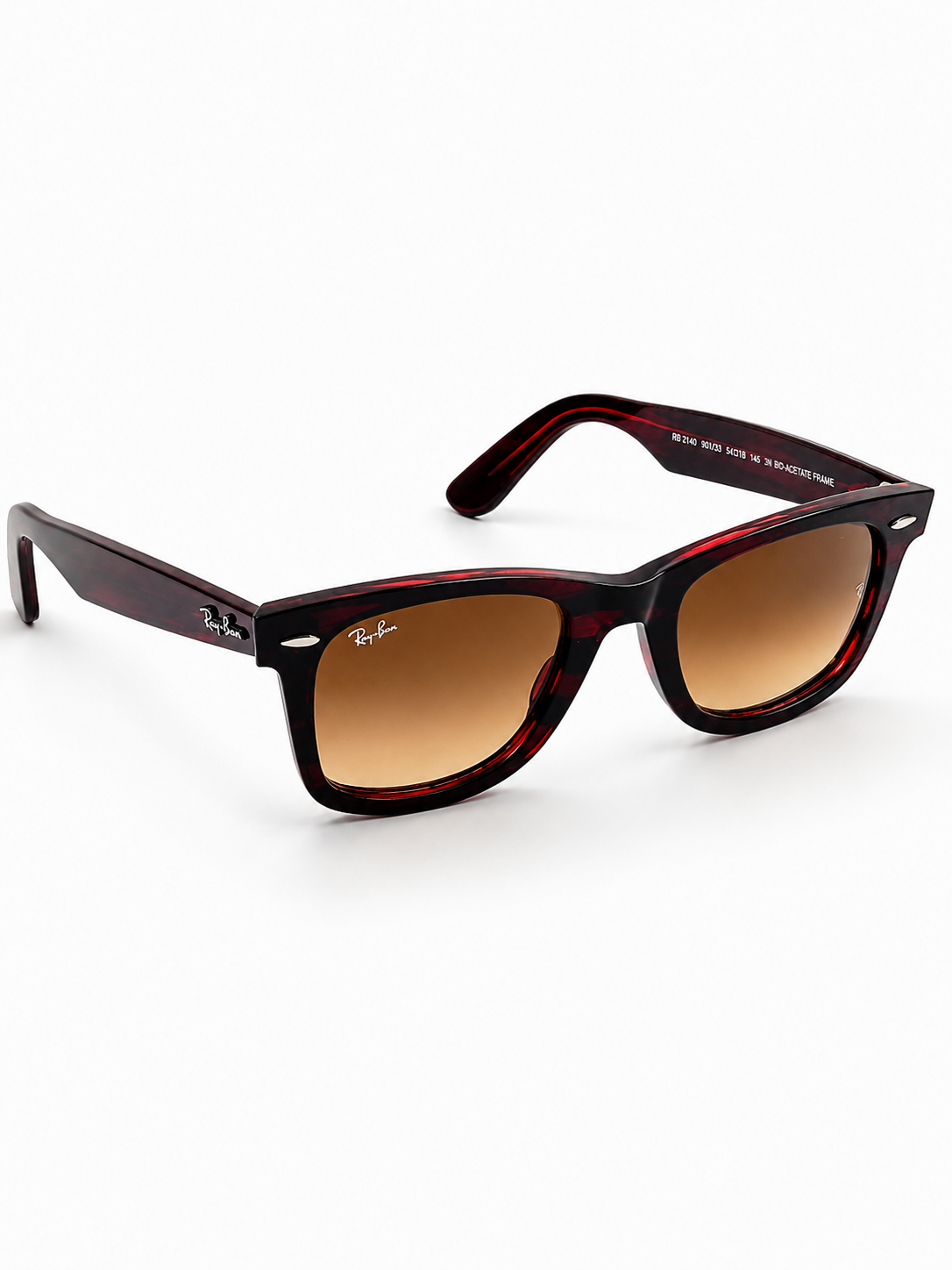 RayBan – 2140 – 50 – Brown Textured – Acetate- Sunglasses – Unisex - Premium