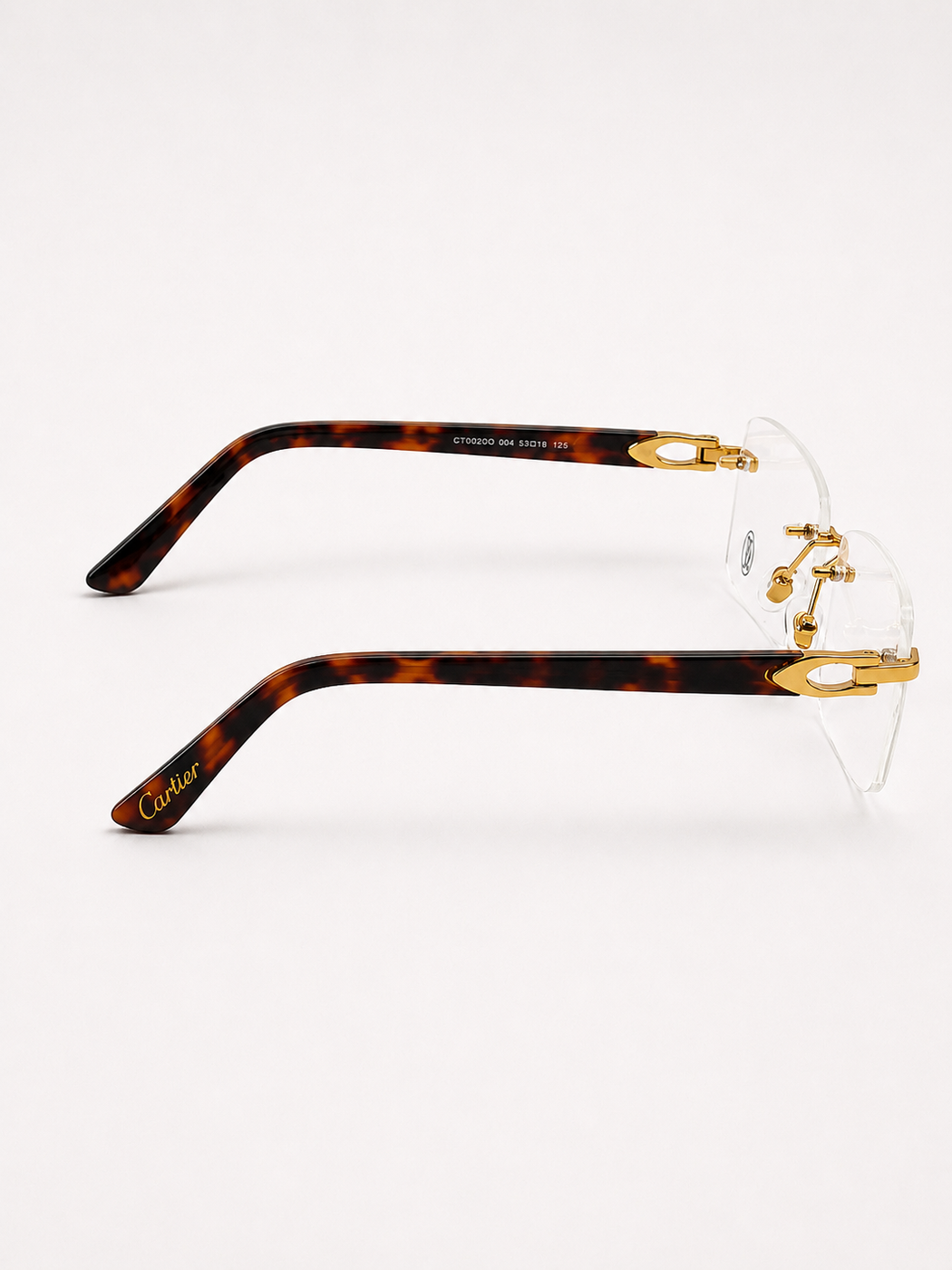 Cartier – 02870 - 55 – Tortoise – Rimless - Optics – Unisex - Premium