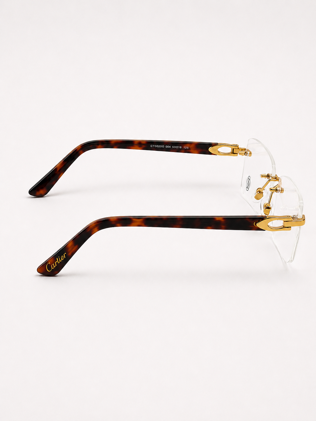 Cartier – 02870 - 55 – Tortoise – Rimless - Optics – Unisex - Premium