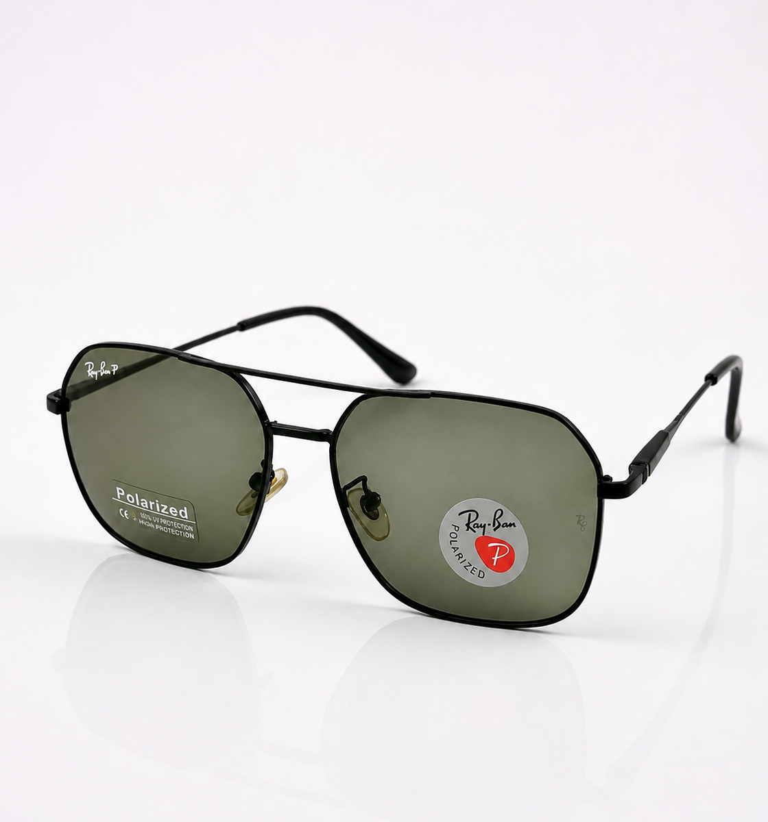 Rayban – 8230 - 57 –  Black Green – Metal - Sunglasses – Unisex