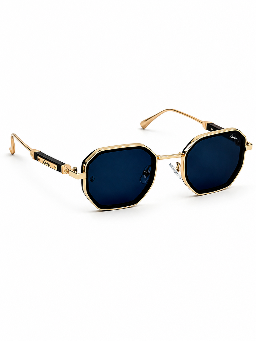 Cartier – 23584 - 56 – Golden Black – Metal - Sunglasses – Unisex