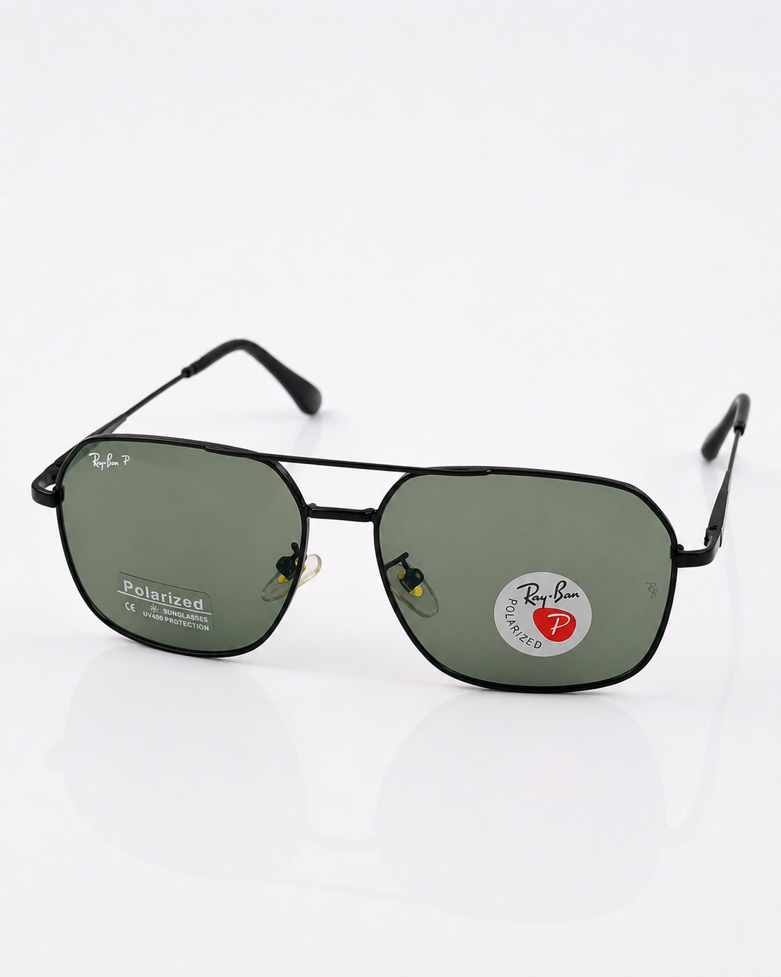 Rayban – 8230 - 57 –  Black Green – Metal - Sunglasses – Unisex