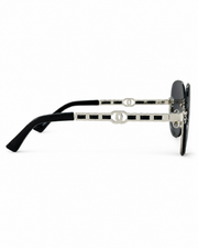 Chanel – 95053 - 60 – Black – Metal - Sunglasses – Ladies