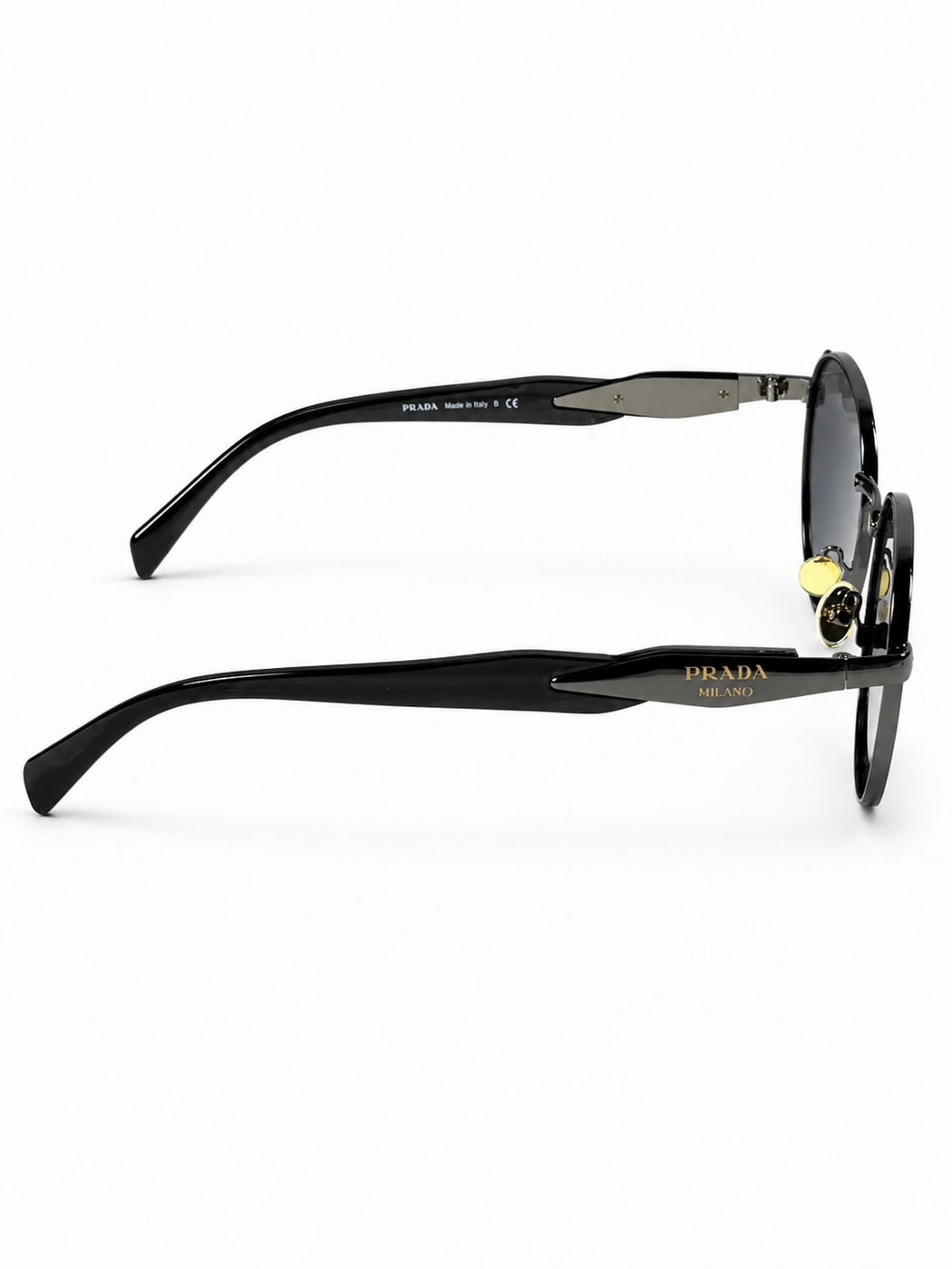 Prada – 56zs - 54 – Grey Black – Metal - Sunglasses – Unisex
