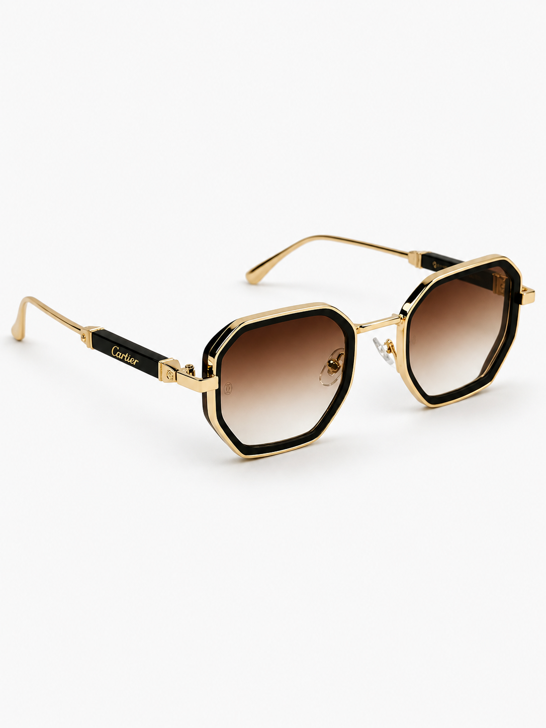 Cartier – 23584 - 56 – Golden Brown – Metal - Sunglasses – Unisex