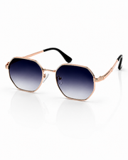 Tees – 2058 - 54 – Rose Gold Black – Metal - Sunglasses – Ladies