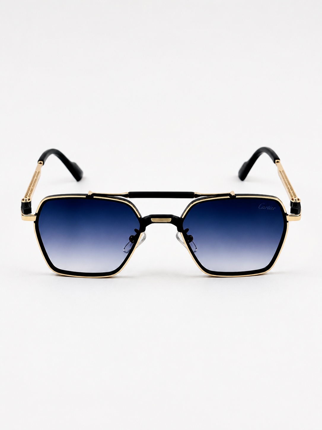 Cartier – 2742 - 55 – Golden Black Gradient – Metal - Sunglasses – Unisex