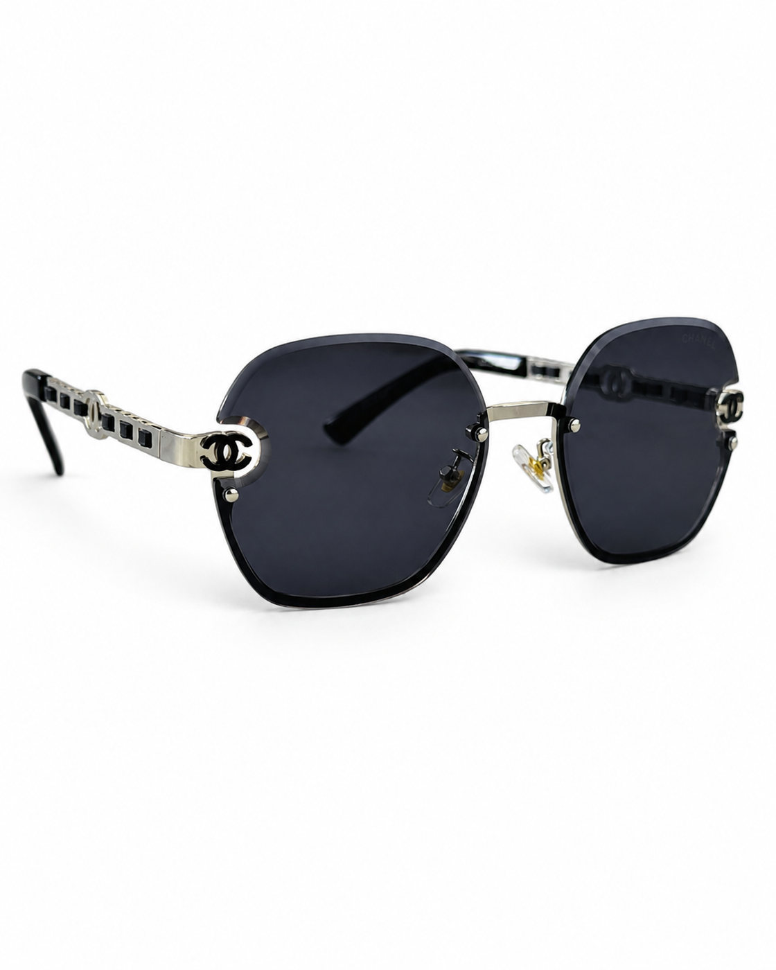 Chanel – 95053 - 60 – Black – Metal - Sunglasses – Ladies