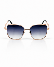Tees – 2058 - 53 – Rose Gold Black – Metal - Sunglasses – Ladies