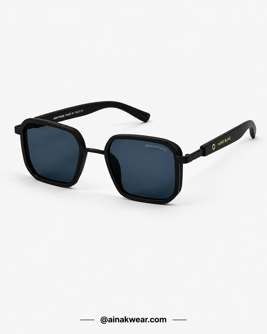 Mont Blanc – 341 - 52 – Black – Metal - Sunglasses – Unisex