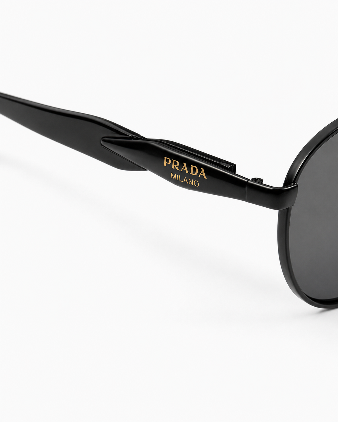 Prada – 56zs - 54 – Black – Metal - Sunglasses – Unisex