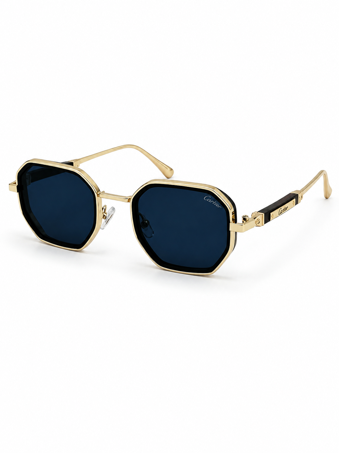 Cartier – 23584 - 56 – Golden Black – Metal - Sunglasses – Unisex