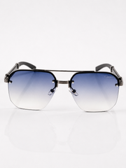 Cartier – 0369 - 60 – Black Blue – Metal - Sunglasses – Unisex