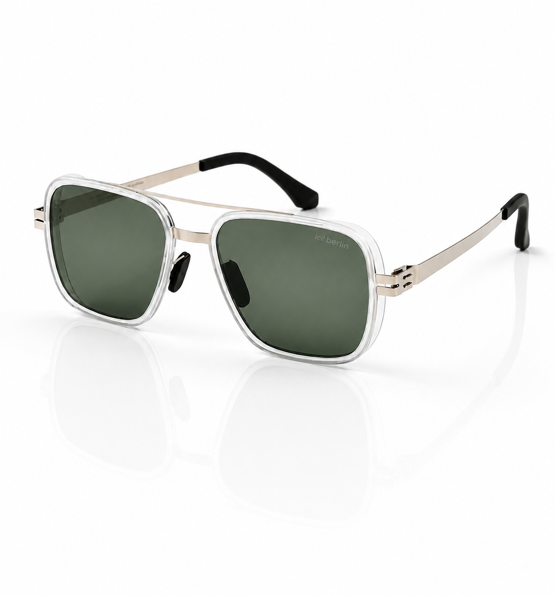 ici Berlin – 8023 - 56 – Transparent Green – Metal - Sunglasses – Unisex