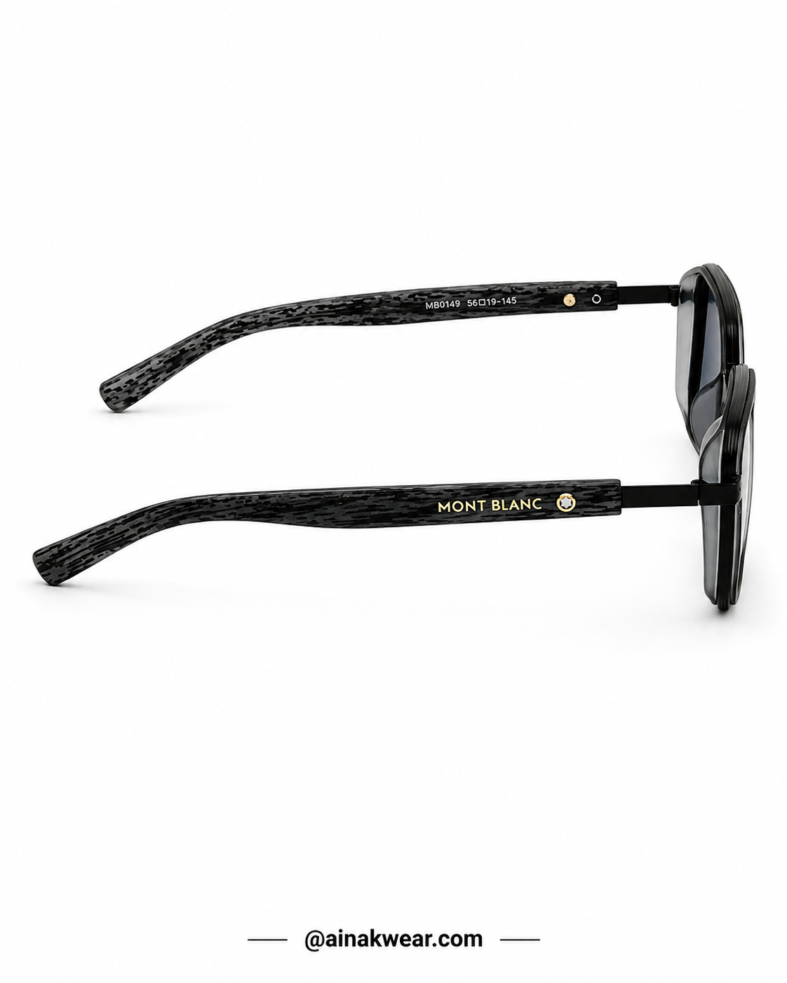 Mont Blanc – 341 - 52 – Grey – Metal - Sunglasses – Unisex