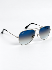 Rayban – 3026 – 59 – Silver Blue Gradient – Metal – Sunglasses – Unisex - Premium