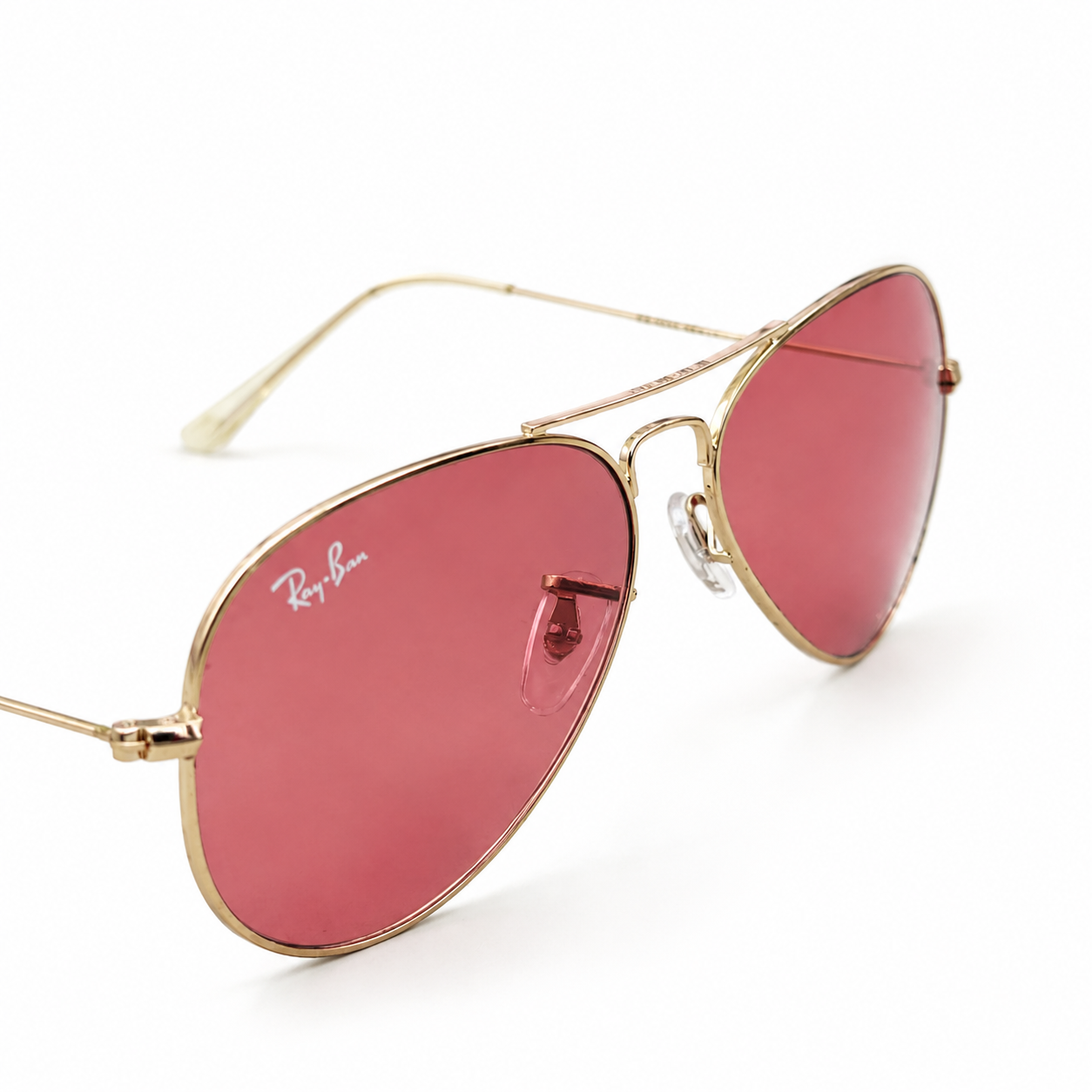 Rayban – 3026 - 62 – Golden Pink – Metal - Sunglasses – Unisex