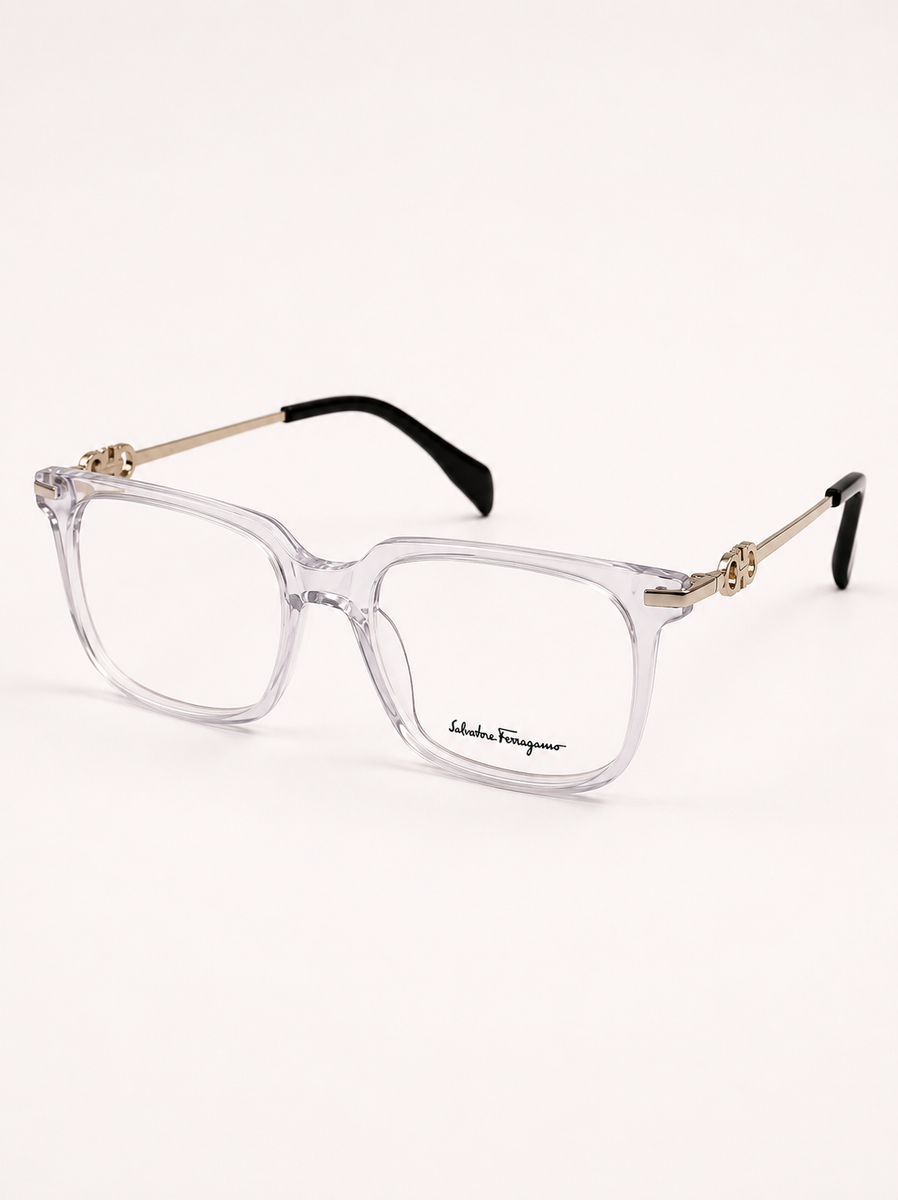 Salvatore Ferragamo – 5407 - 53 – Silver Grey – Acetate - Metal - Optics – Unisex - Premium